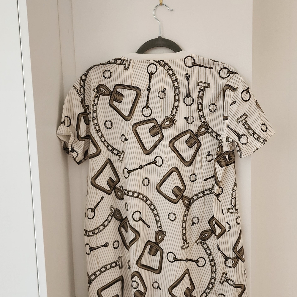 GIFTABLE NWT Hermès "Effet Kaleidoscope" maxi dress cotton sz 36 - Picture 7 of 9